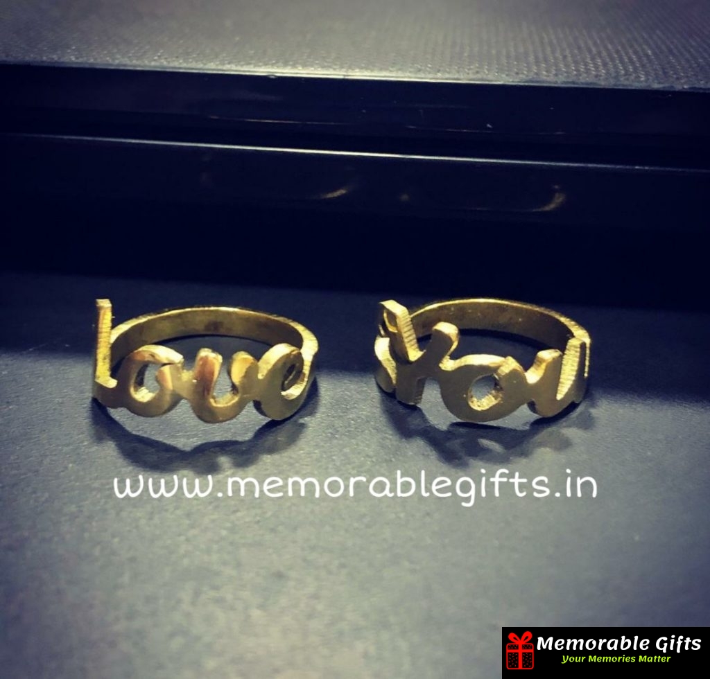 Hartbeat Couple Gold Pleted Design Mangalsutra & Gold Alphabet Name Ring  For Girls And Women